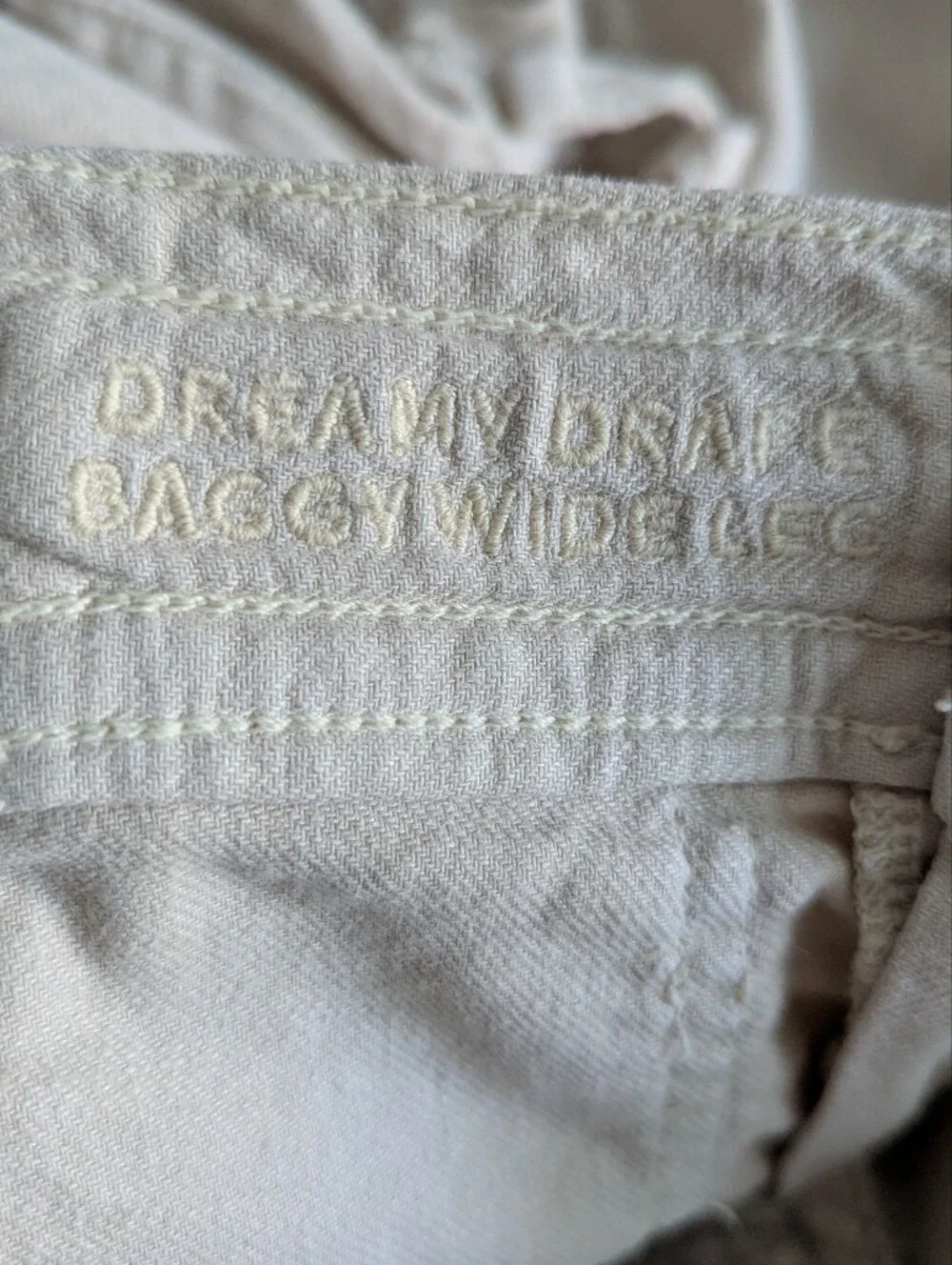 American Eagle Dreamy Drape Baggy Wide Leg Pants Linen Blend Gorpcore 4 Short - Picture 8 of 9